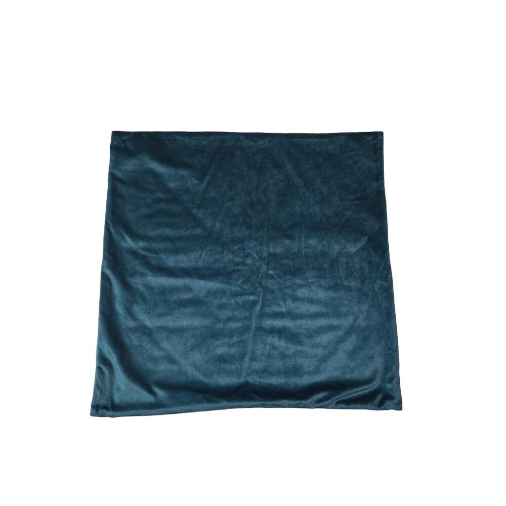Teal Quilted Decorative Cushion Cover 20"x20" Velour Fabric Throw‎ Pillowcase - Picture 2 of 2